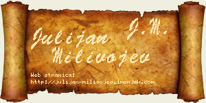 Julijan Milivojev vizit kartica